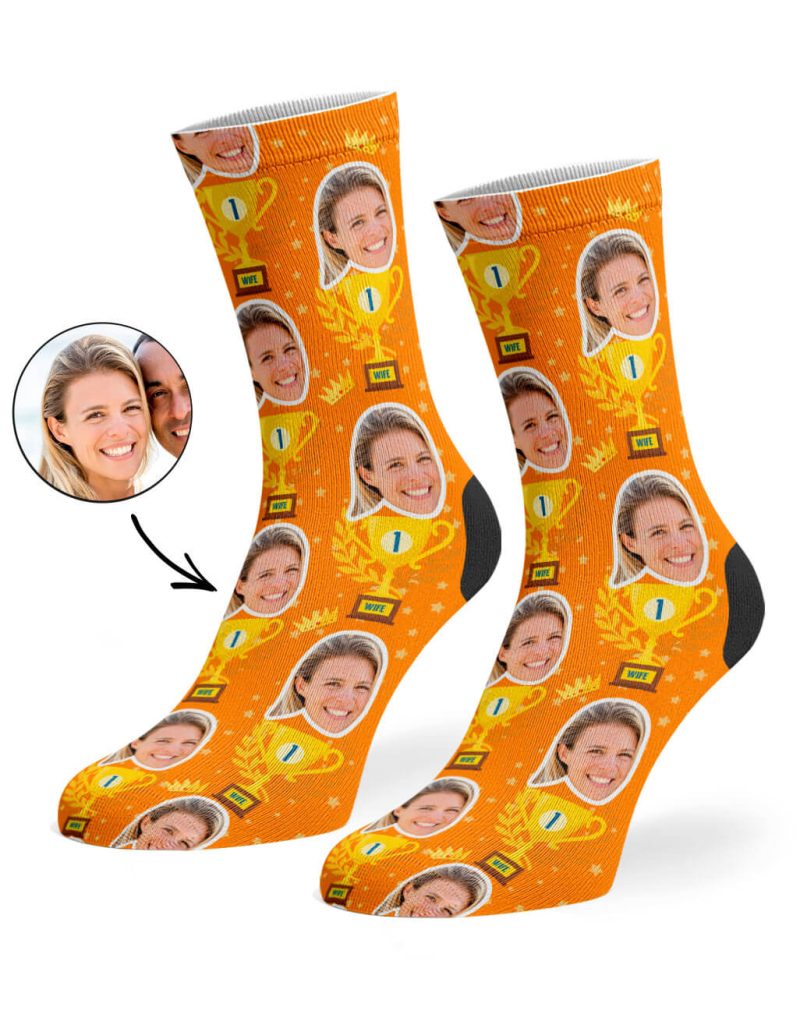 Orange Trophy Wife Socks