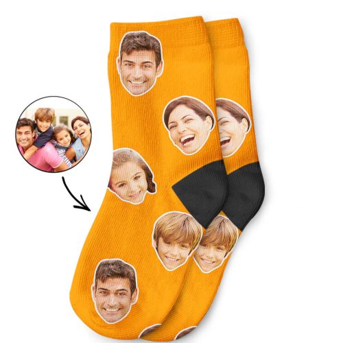 Print My Family Photos On Kids Socks