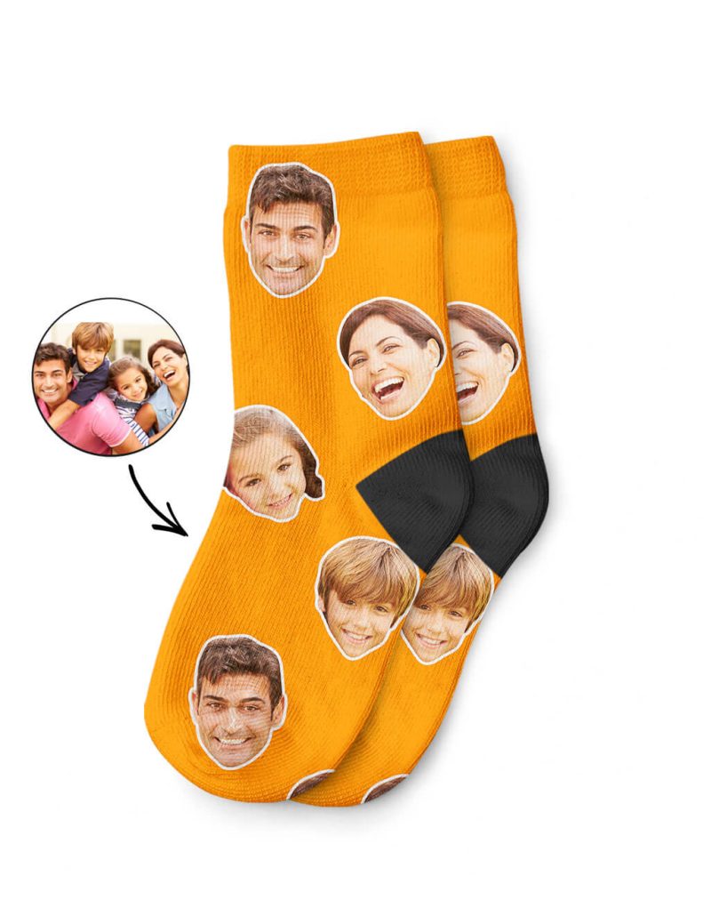 Print My Family Photos On Kids Socks