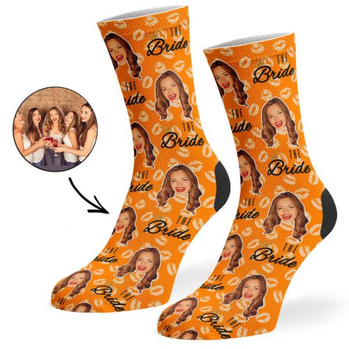 Orange Team Bride Socks