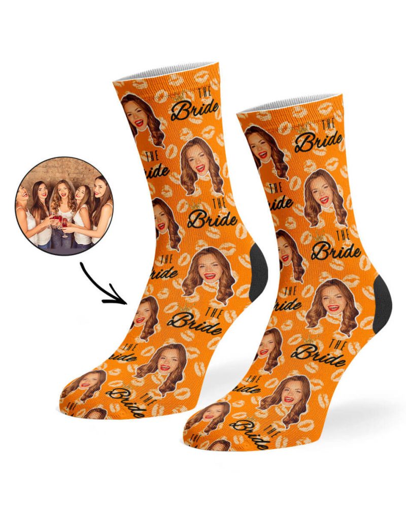 Orange Team Bride Socks