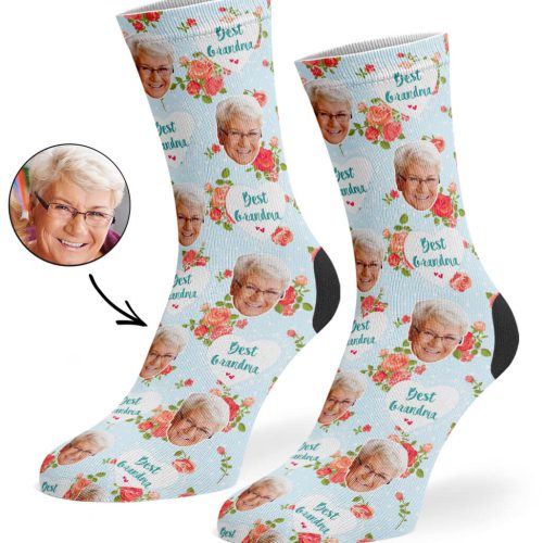 Pale Blue Best Grandma Socks