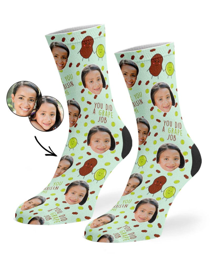 Pale Green Raisin Me Socks