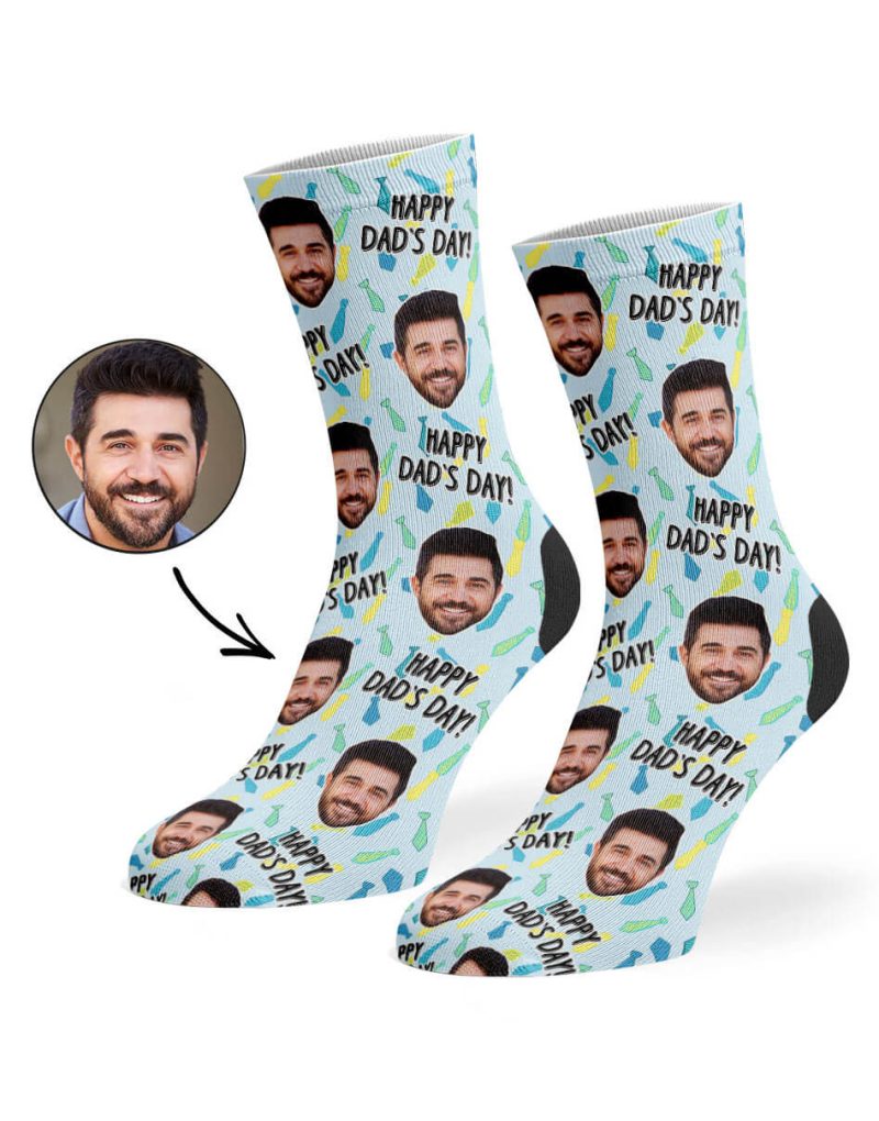 Pale Blue Happy Dad s Day Socks