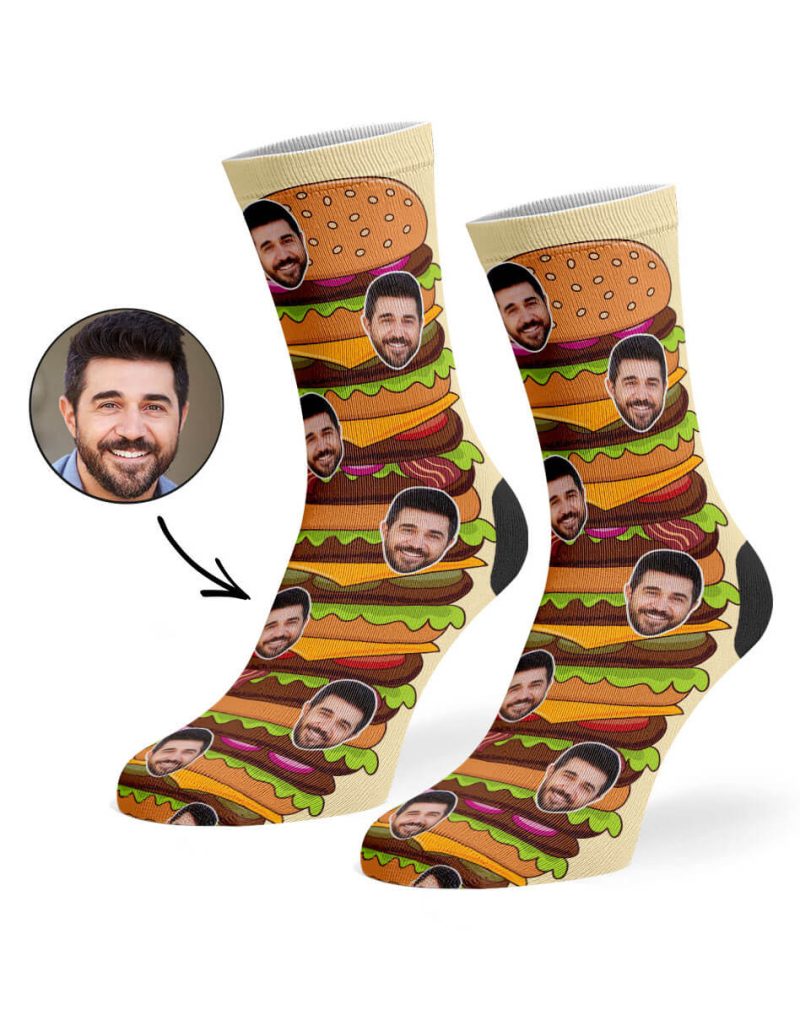 Pale Yellow Burger Socks