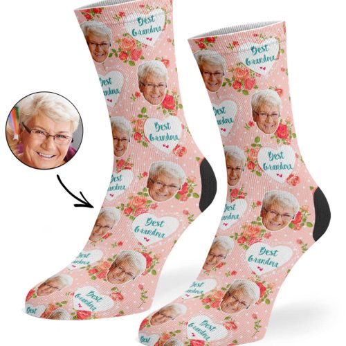 Peach Best Grandma Socks