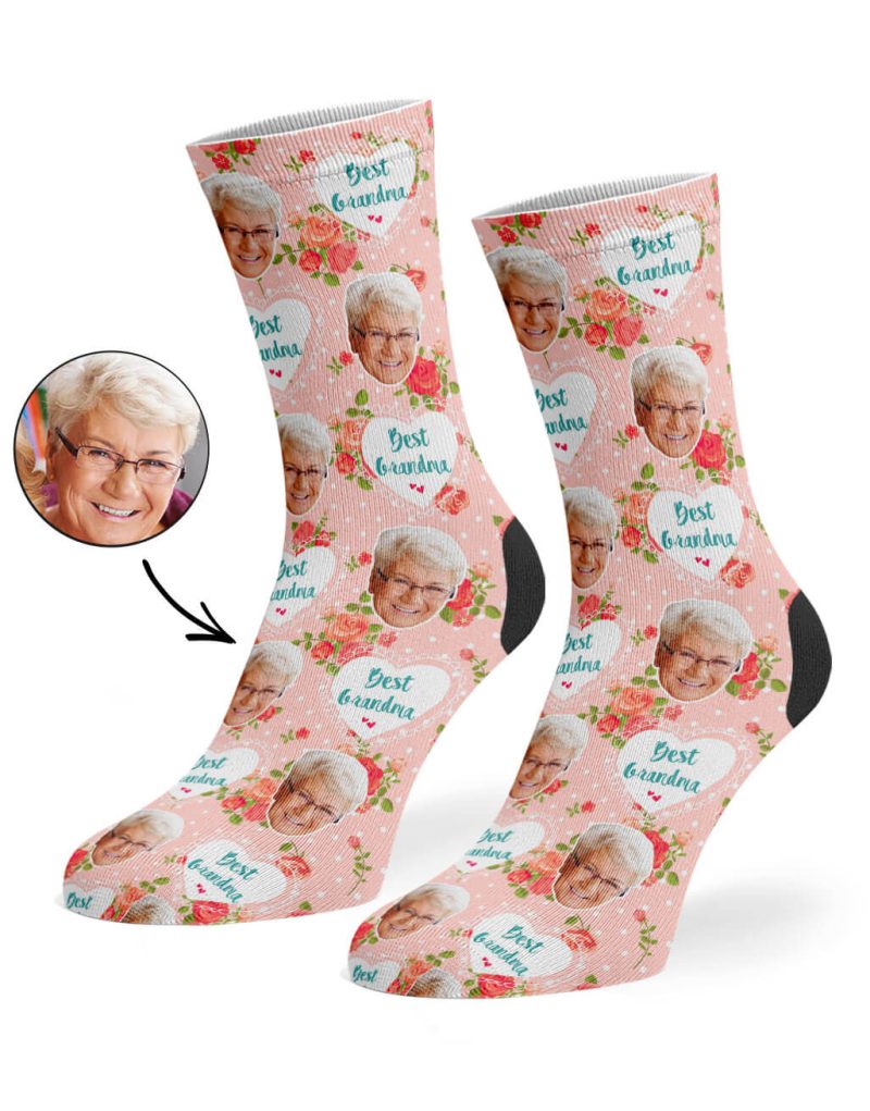 Peach Best Grandma Socks