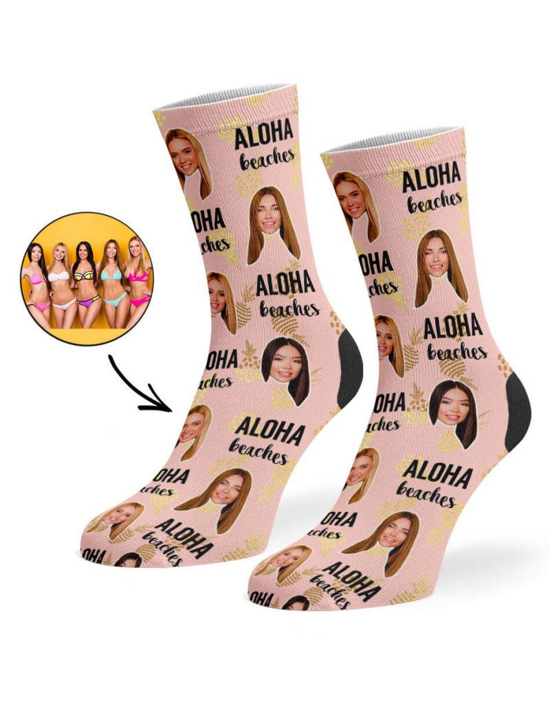 Peach Aloha Beaches Socks