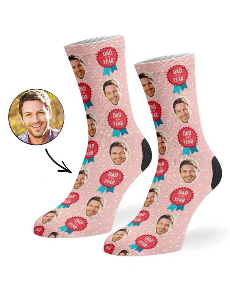 Peach Dad Of The Year Socks