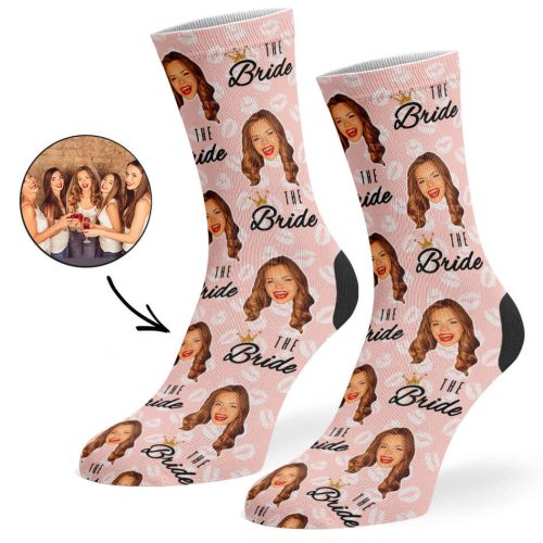 Peach Team Bride Socks