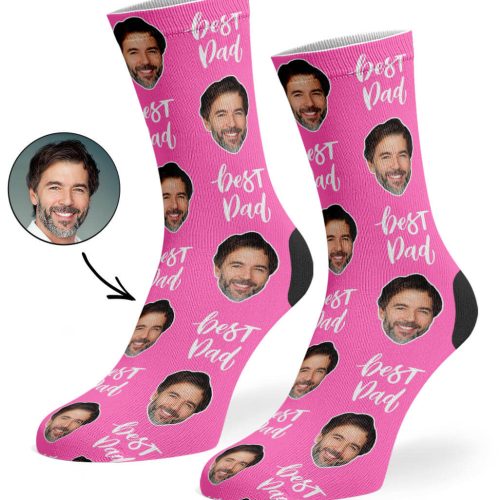 Pink Best Dad Socks