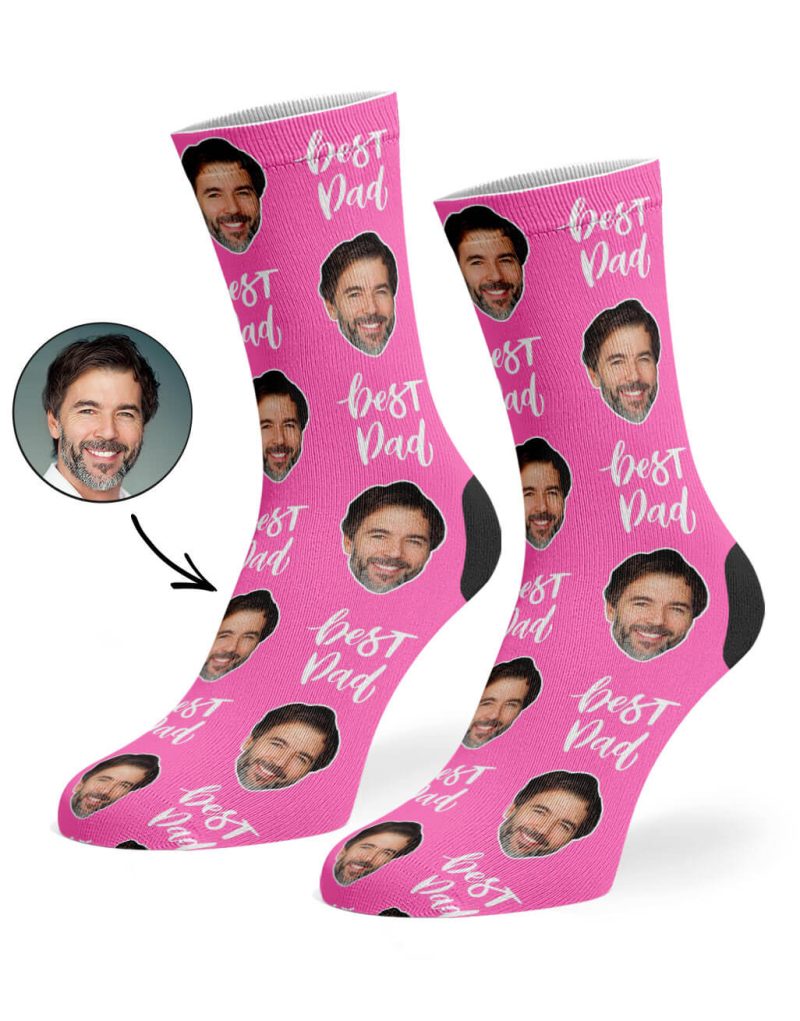 Pink Best Dad Socks