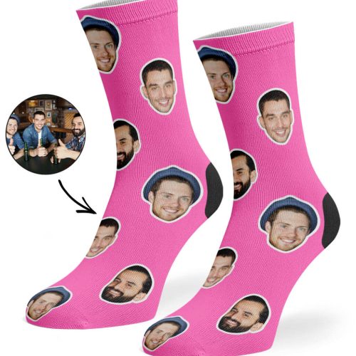 Pink Best Friend Face Socks