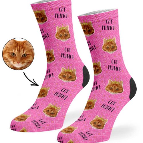 Pink Cat Prince Socks