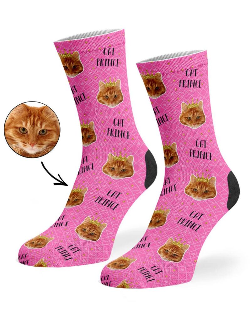 Pink Cat Prince Socks