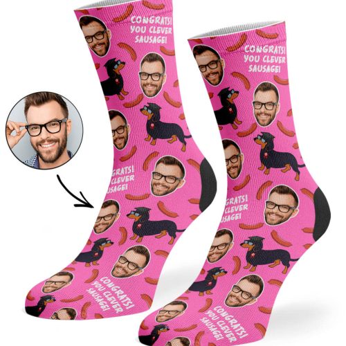 Pink Clever Sausage Socks