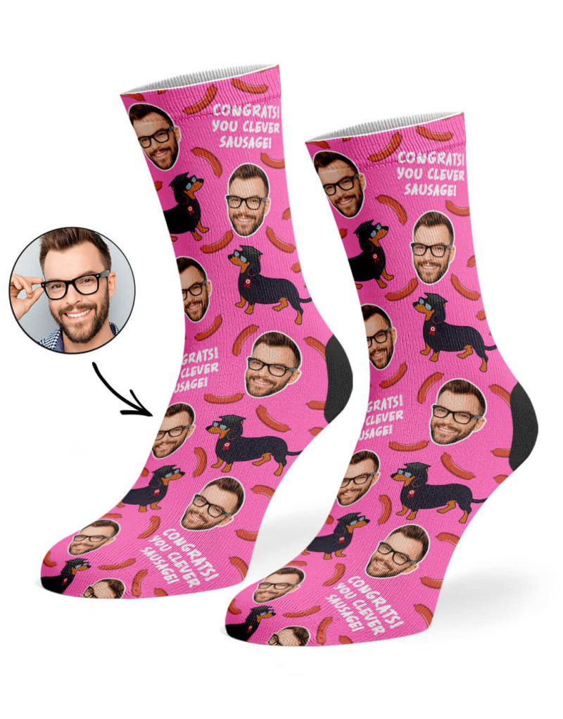 Pink Clever Sausage Socks