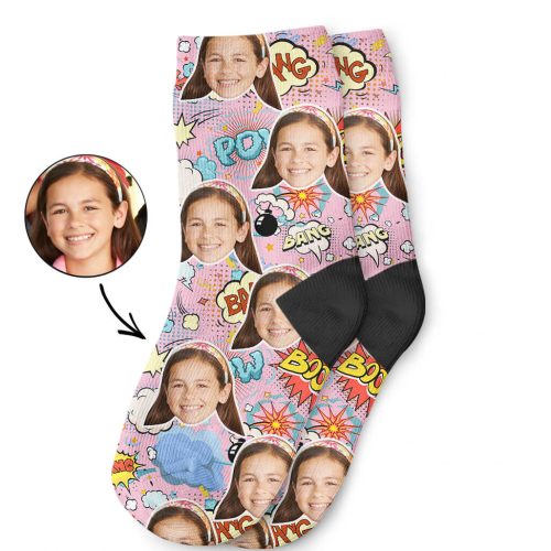 Custom Comic Kids Socks