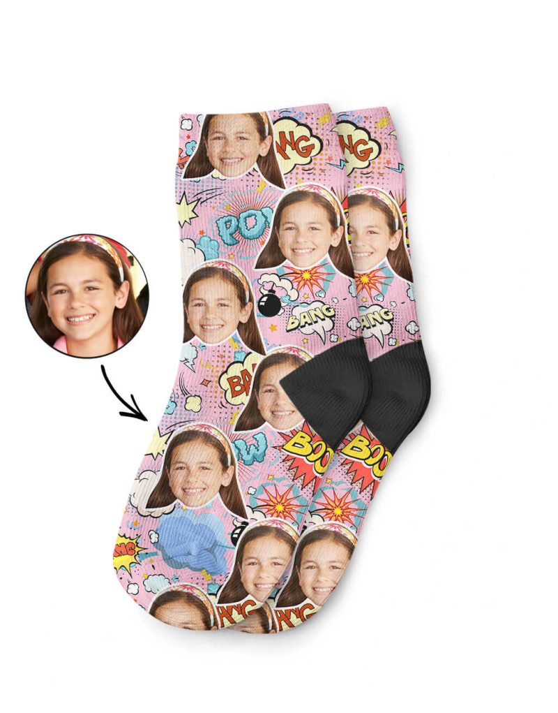 Custom Comic Kids Socks