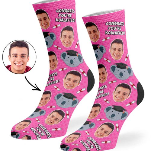 Pink Congrats You re Koalafied Socks