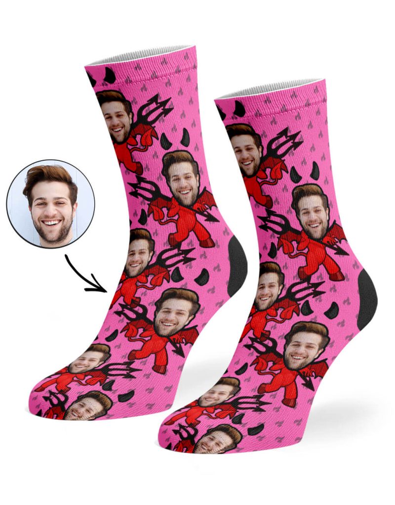 Pink Devil Me Socks