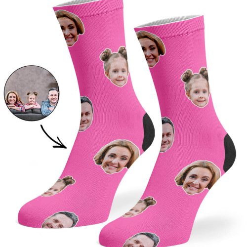 Pink Family Face Socks