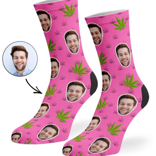 Pink Marijuana Socks