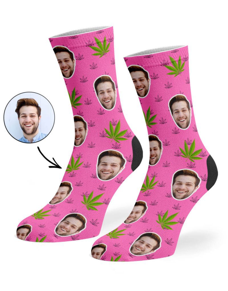 Pink Marijuana Socks