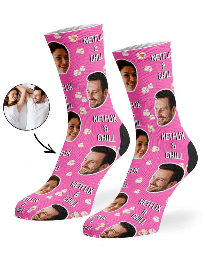 Pink Netflix Chill Socks