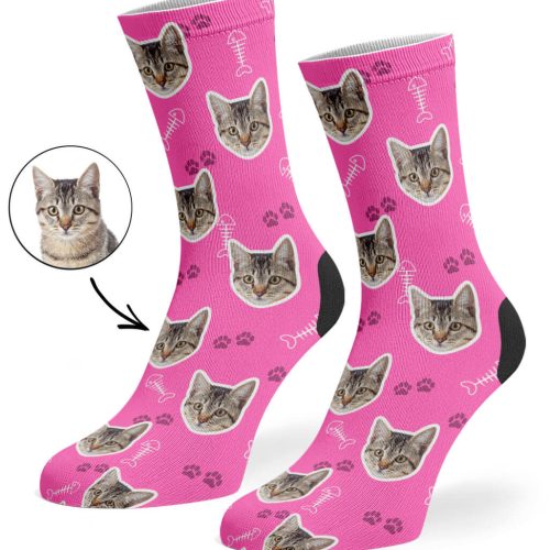 personalized cat socks with your photo