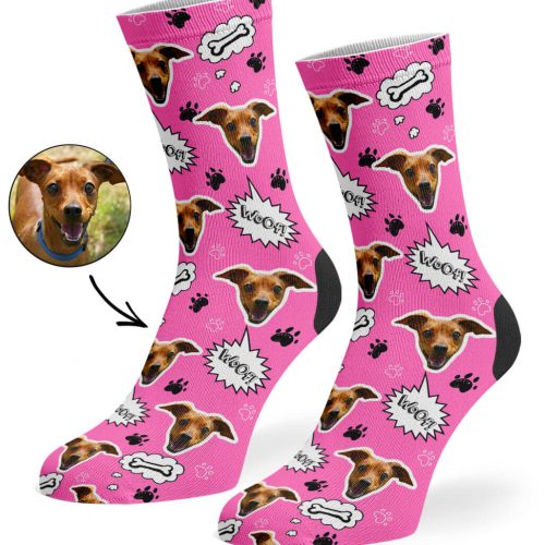 Pink Your Dog Woof Socks