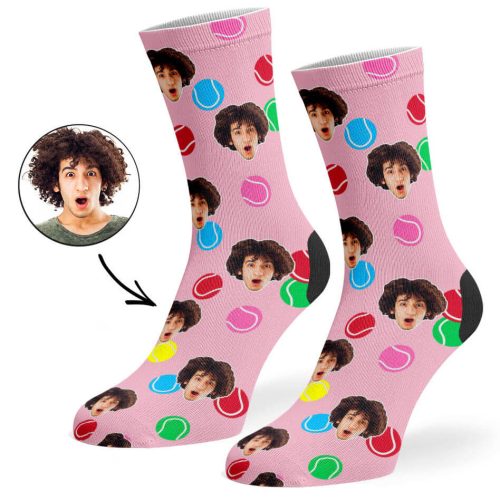 Pink Colourful Tennis Socks