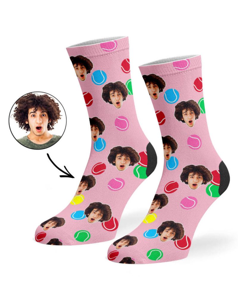 Pink Colourful Tennis Socks