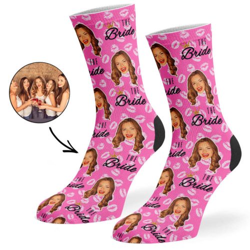 Pink Team Bride Socks 36f8d349 65ef 4217 856b 3343ae0adb85