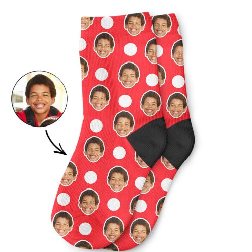 Polka Face Kids Socks