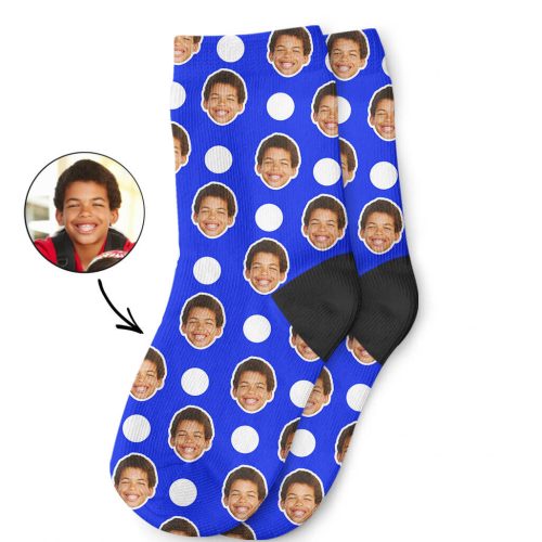 Polka Face Kids Photo Socks