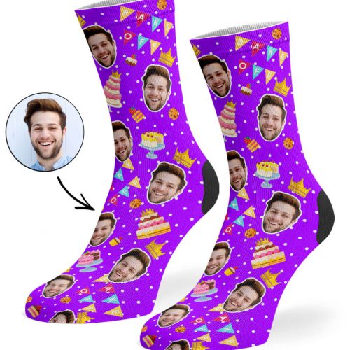 Purple Bake Off King Socks