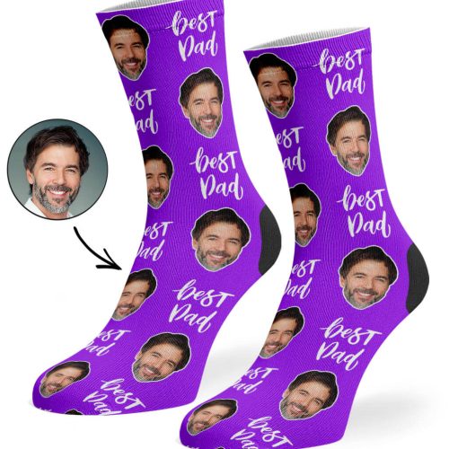 Purple Best Dad Socks