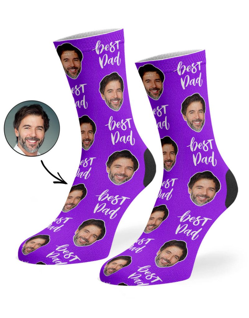 Purple Best Dad Socks