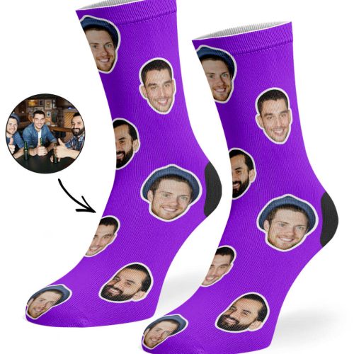 Purple Best Friend Face Socks