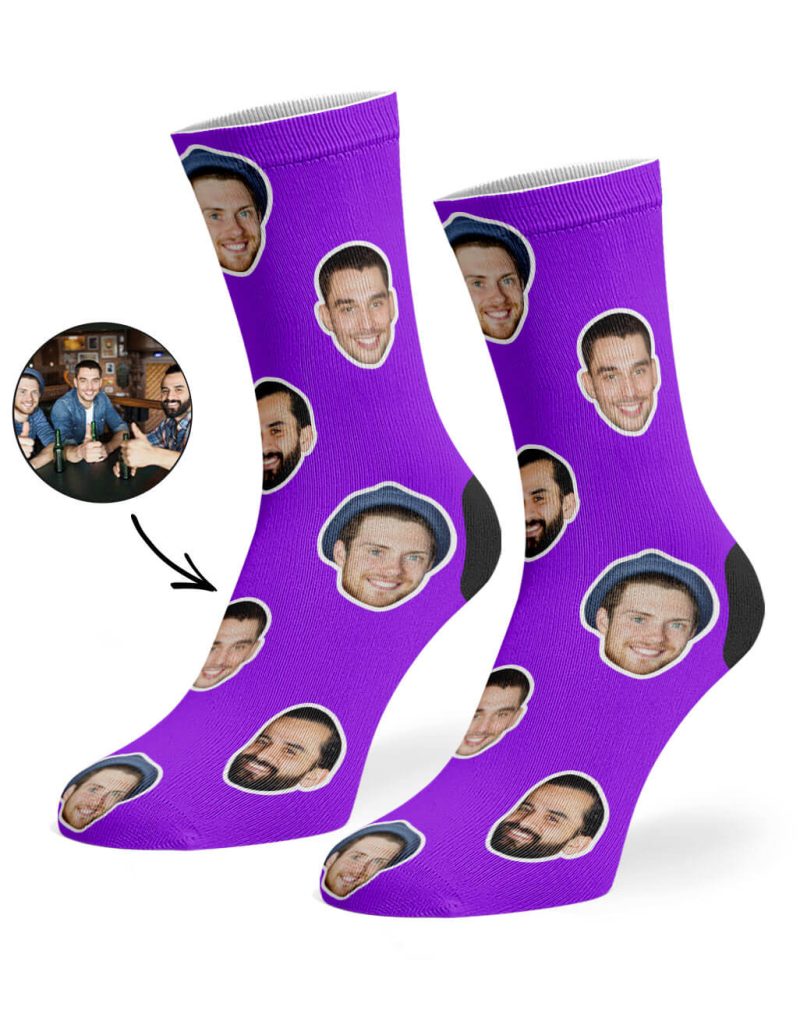 Purple Best Friend Face Socks