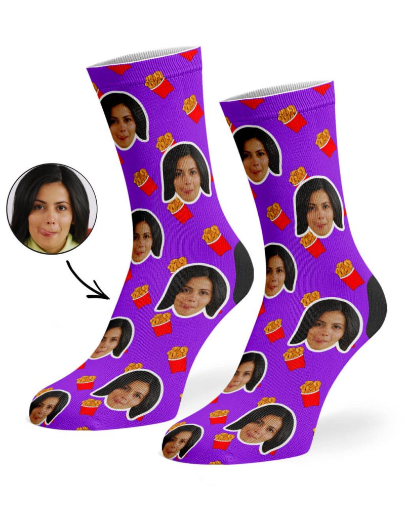 Purple Chicken Nuggets Socks