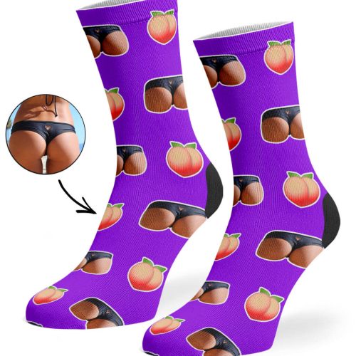 Purple Custom Booty Socks