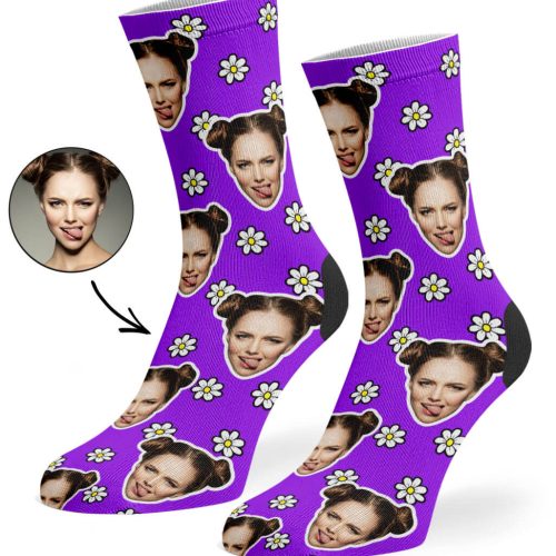 Purple Daisy Socks