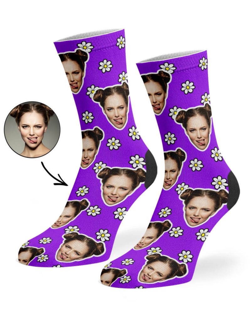 Purple Daisy Socks