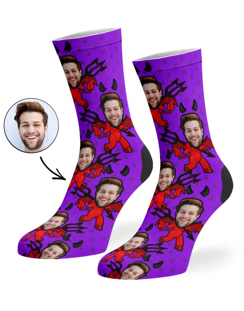 Purple Devil Me Socks