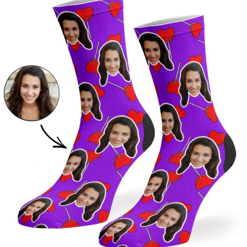 Purple Heart Lollipops Socks