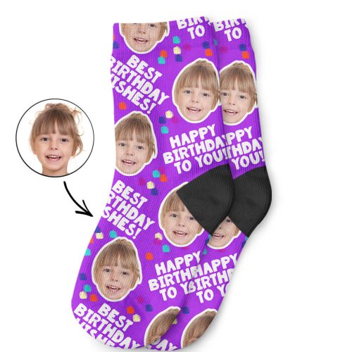 Birthday Party Kids Photo On Socks