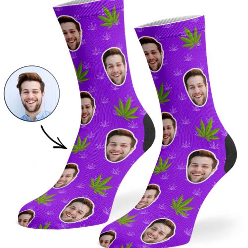 Purple Marijuana Socks