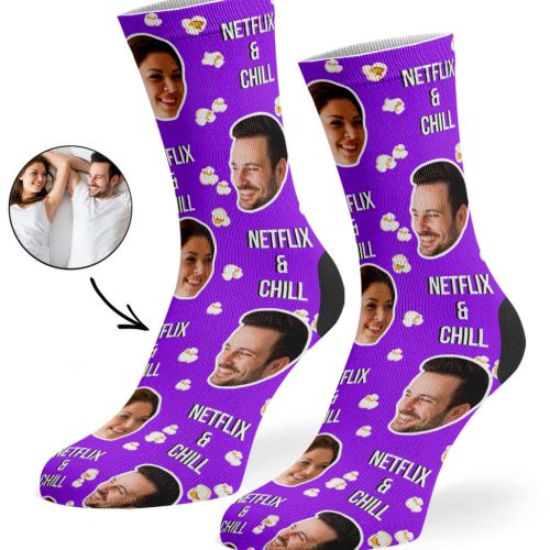 Purple Netflix Chill Socks